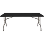 Czarny stół eventowy 180 x 75 cm - widok blatu Czarny stół eventowy 180 x 75 cm - widok blatu